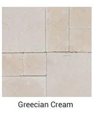 Greecian Cream Limestone — Tumbled, 3cm swatch