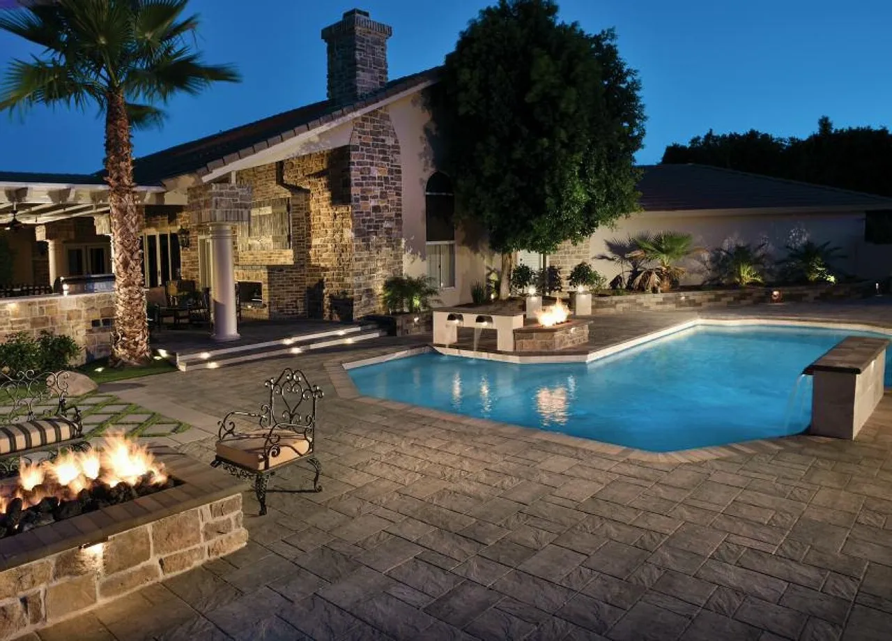 Paver pool deck installation